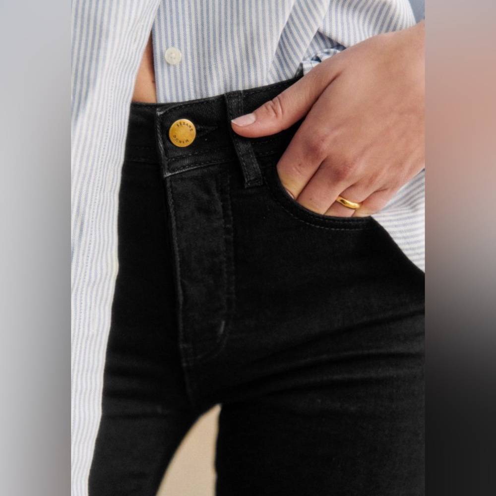 Sezane Denim Black Jeans